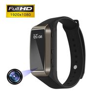 Aipinvip Smart Bracelet Hidden Camera, Surveillance Recording Camera 1080P HD, Wristband with Steps Calorie Counter, Smart Time Display for iOS&Android (Not Included TF Card)