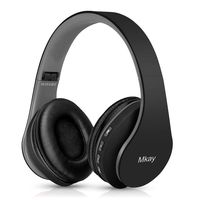 Bluetooth Headphones Wireless,MKay Over Ear Headset V5.0 with Microphone, Foldable & Lightweight, Support Tf Card MP3 Mode and Fm Radio for Cellphones Laptop TV(Black-Gray)