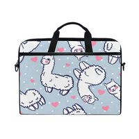 AGONA Cute Alpacas Llama Animal Pink Hearts Laptop Shoulder Messenger Bag 15 inch Case Sleeve for 14 Inch Laptop Case Laptop Briefcase Compatible Notebook MacBook Ultrabook Chromebook