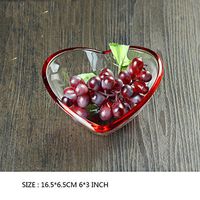 Glass transparent glass fruit dish Fashion creative dried fruit dish-A