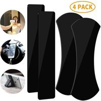 NOFDA 4pcs Magic Nano Rubber Pad Anti Slip Mat Sticker No Trace Car Mobile Phone Holder Lazy Bracket Pods Sticky Gel Pad Wholesale (Pack 4)
