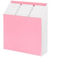Smead Stadium File, Alphabetic/ Monthly/ Daily, Household/ Blank Labels, 9 Pockets, Letter Size, Pink/White (70209)