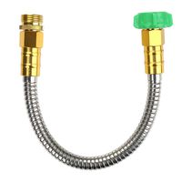 BEAULIFE 304 Stainless Steel Metal Short Water Garden Hose 1.5FT Flexible Drain Hose