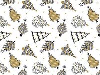 Gift WRAP Tissue Paper for Christmas, 24 Sheets, Large 20x30, Printed Decorative Tissue Paper for Gift Wrapping (Golden Trees)