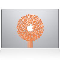 The Decal Guru 2064-MAC-13A-P Tree of Life Topiary Decal Vinyl Sticker, 13" MacBook Air, Orange