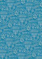 Hanukah Chalkboard Rolled Gift Wrap Paper