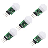 DaFuRui 5pcs AM312 Mini Pyroelectric PIR Human Sensor Module PIR Infrared IR Sensor Body Manual Motion Infrared IR Detector(Pack of 5pcs)