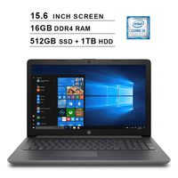 2019 Newest HP Pavilion 15.6 Inch HD Laptop (8th Gen Intel Quad Core i5-8250U up to 3.4GHz, 16GB DDR4 RAM, 512GB SSD (Boot) + 1TB HDD, Intel UHD Graphics 620, WiFi, Bluetooth, HD Webcam, Windows 10)