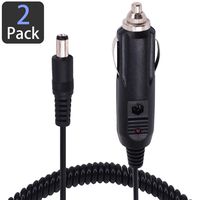 Yeebline 2-Pack DC 5.5x2.1mm Car Charger 12V 12-Volt Cigarette Lighter Socket Power Supply Adapter Charger Cable for Car Truck Bus Van Boat (Male Cigarette Lighter to DC)