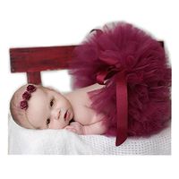 Hobees Fashion Unisex Newborn Girl Baby Outfits Photography Props Headdress Tutu Skirt (Red), Medium