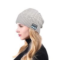 Earbuds Microphone Headset Bluetooth Hat Slouchy Beanie