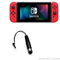 Nintendo Switch Stylus Pen, BoxWave [Mini Capacitive Stylus] Small Rubber Tip Capacitive Stylus Pen for Nintendo Switch - Jet Black