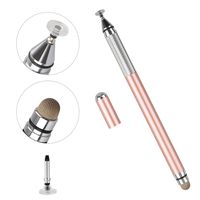 EEEKit Capacitive Stylus Pen, Silicon Disc and Fiber Tip 2 in 1 Series, Fine Point Stylus Tip, High Sensitivity Precision, Universal for ipad, iPhone and Kindle Other Touch Screens (Rose Gold)