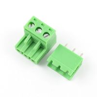 DBParts 10 Sets 3-Pin (3 Pole) 5.08mm Pitch Straight Screw Terminal Block Connector PCB Mount DIY