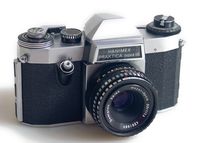 HANIMEX PRAKTICA NOVA 1B 35MM FILM SLR CAMERA W/50MM F2.8 MADE IN EAST GERMANY
