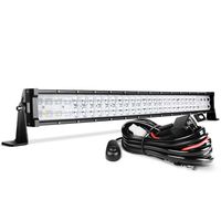 32'' LED Light Bar DWVO 390W Straight 48000LM Upgrade Chipset with 8ft Wiring Harness for Offroad Driving Fog Lamp Marine Boating IP68 WATERPROOF Spot & Flood Combo Beam Light Bars, 2 Year Warranty