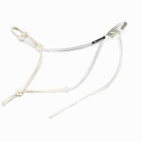 Horse Rope Training Halter - 4 Knot from 1/4" Stiff Polyester Halter Cord - Size Rope Most Trainers Use! (White, Standard)