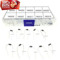 Ltvystore 100PCS 10Value (1N4001~1N5819) Diode Assorted Kit Set with Clear Box