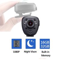 Body Cop Hidden Spy Camera Built-in 16GB Memory Card 1080P Wearable Portable Sport Cam with Night Vision Pocket Clip IR Dash Cam for Home/Office/Law Enforcement/Security Guard/Interview/Baby Monitor