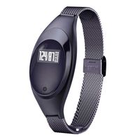 Smart Watch Blood Pressure Heart Rate Monitor Pedometer Fitness Tracker Fashion OLED Screen Jewelry Design Present with Box for Women Lady iOS/Android (Black)