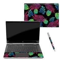 Mightyskins Skin Compatible with Hp Pavilion X360 14" (2018) - Neon Tropics | Protective, Durable, and Unique Vinyl Decal Wrap Cover | Easy to Apply, Remove, and Change Styles | Made in The USA