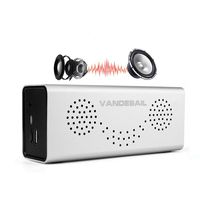 Vandesail Bluetooth Speaker, Portable Speaker with Strong Aluminum Alloy Material, Booming Bass Powerful Treble, Bluetooth 4.0 Wireless Restrain - Silver