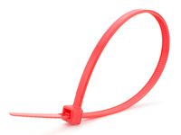 8 Inch Red Standard Nylon Zip Tie - 100 Pack