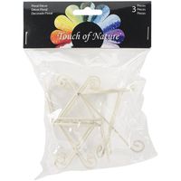 Touch of Nature Mini Iron Fairy Garden Table and Chairs Set, Cream