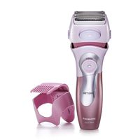 Panasonic Electric Shaver for Women, Cordless 4 Blade Razor, Close Curves,  Bikini Attachment, Pop-Up Trimmer, Wet Dry Operation - ES2216PC