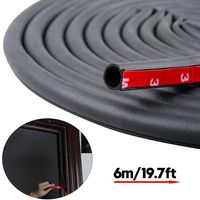 19.7 Feet Long Weather Stripping Seal Strip for Doors/Windows, Self-Adhesive Backing Seals Large Gap (from 5/16 inch to 35/64 inch) Soundproofing Seal Strip