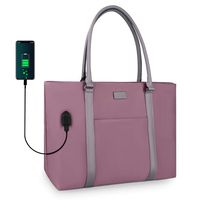 Woman Laptop Tote Bag,USB Teacher Bag Large Work Bag Purse Fits 15.6 in Laptop