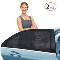 Delicacy Car Rear Side Window Sun Shade, Maximum Protect Your Baby and Kids from The Sun,UV Rays,Universal Car Mosquito Net Car Curtains Fits Most Models,Might not fit SUV's(2 Pack)