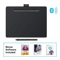 Wacom Intuos Wireless Graphics Drawing Tablet with 3 Bonus Software Included, 10.4" x 7.8", Black (CTL6100WLK0)