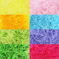 Blulu 320 g 11.3 oz Multicolor Easter Basket Shred Paper Raffia Tissue Paper Grass Stuffers Shredded Crinkle Paper for Gift Box Filling (Color Set 5)