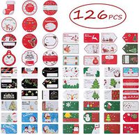 126 Pieces Christmas Gift Tags Stickers, Self Adhesive Gift Tag Stickers, Christmas Gift Tags, Christmas Gift Stickers, Holiday Present Labels