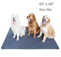 Upgrade Non-Slip Dog Pads Extra Large 65" x 48", Washable Puppy Pee Pads with Fast Absorbent, Reusable, Waterproof for Training, Travel, Whelping, Housebreaking, Incontinence, for Playpen, Crate