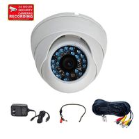 VideoSecu CCTV Built-in Sony CCD Surveillance Camera 600TVL Wide Angle IR Infrared Weatherproof Outdoor Day Night Vision Vandal Proof with Power Supply, Cable A13