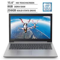 Lenovo Ideapad 15.6" HD Touchscreen Laptop, Intel Core i5-8250U up to 3.40GHz, 8GB Memory, 256GB Solid State Drive, Wireless-AC, Bluetooth 4.1, Windows 10, Grey