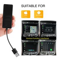 USB Car Play Dongle Auto, Mirroring, Mini Smartphone Link Receiver Adapter Auto Navigation Multimedia Player for Smartphone (Black)