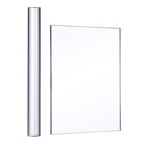 Outus Acrylic Clay Roller with Acrylic Sheet Backing Board for Shaping and Sculpting, 2 Pieces