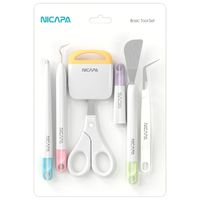 Nicapa Basic Tool Set Scroing Stylus Craft Weeding Vinyl Cardstock Crafting Tools Kit for Cricut Explore/Silhouette/Siser/Oracal 631 651 751 Vinyls