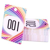 FaCraft Live Number 1-100 Reusable Normal and Reverse Mirror Hanger Cards