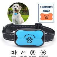 Poofy Tail Non-Shock Bark Collar for Dogs - Stop Barking Using a Humane and 100% Safe Device That Has Seven Adjustable Sound and Vibration Levels - Works on All Breeds (11-120 LBS)