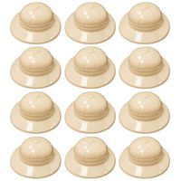 Super Z Outlet 12 Pack Safari Party Hats Plastic Jungle Theme Animals Explorer Pith Halloween Costume Toy for Kids