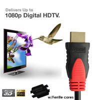 YarMonth Ultra Series- Super High Resolution HDMI w/ferrite cores 7.6M (25 Feet) For HDTV, Plasma, LCD, PS3, DVD Players, Satellite & Cable boxes
