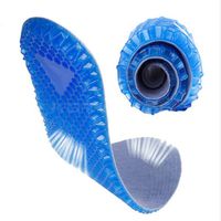 1 Pair Men's Silicone Insoles Pad Cushions Foot Feet Shoe Honeycomb Gel Impact (L=EUR 40-46)