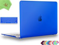 UESWILL 2in1 Smooth Matte Hard Shell Case with Silicone Keyboard Cover for MacBook 12 inch with Retina Display (Model: A1534) + Microfibre Cleaning Cloth, Royal Blue