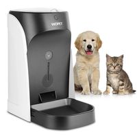WOPET Automatic Cat Feeder, Pet Feeder Auto Dog Cat Feeder Stainless Steel Bowl,Portion Control & Voice Recording - Timer Programmable Up to 4 Meals a Day