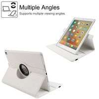 TechCode Pro 12.9 2nd Generation iPad Cover Case, 360 Degrees Rotating Magnetic PU Leather with Stand Smart Case Cover for Apple iPad Pro 12.9 Inch 2017 Release Tablet (iPad Pro 12.9 2017, White)