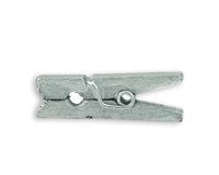 LWR CRAFTS Wooden Mini Clothespins 100 Per Pack 1" 2.5cm (Silver)